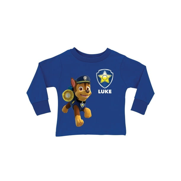 Official Chase Paw Patrol Boys Long Sleeve Top Age 4 Years